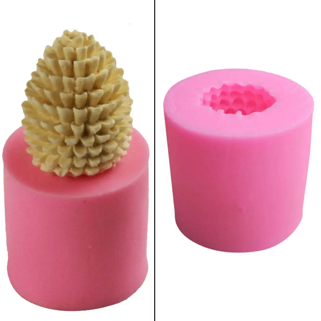 

3D Рождественская силиконовая форма в виде сосновой свечи, самодельные ароматерапевтические свечи ручной работы, подарок для детей