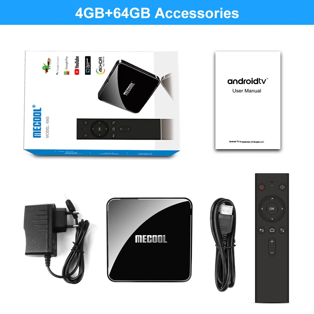 Google Сертифицированный Android 9 0 ТВ-бокс Mecool KM3 A TV 4G 128G S905X2 2 4G/5G двойной WiFi
