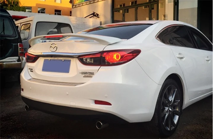 Для Mazda 6 спойлер Atenza ABS Материал заднее крыло автомобиля праймер цвет задний для WL