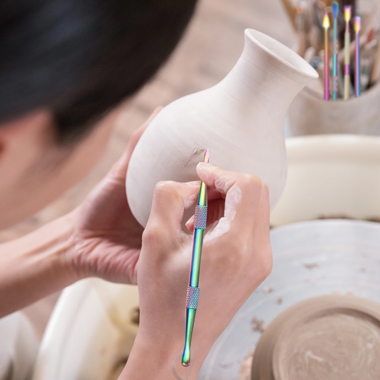 10 шт./компл. Серебристая/Радужная ложка из нержавеющей стали инструмент для