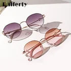Ralferty Круглые Солнцезащитные очки женские 2020 винтажные легкие солнцезащитные очки в металлической оправе UV400 градиентные очки с затемненными линзами W2029