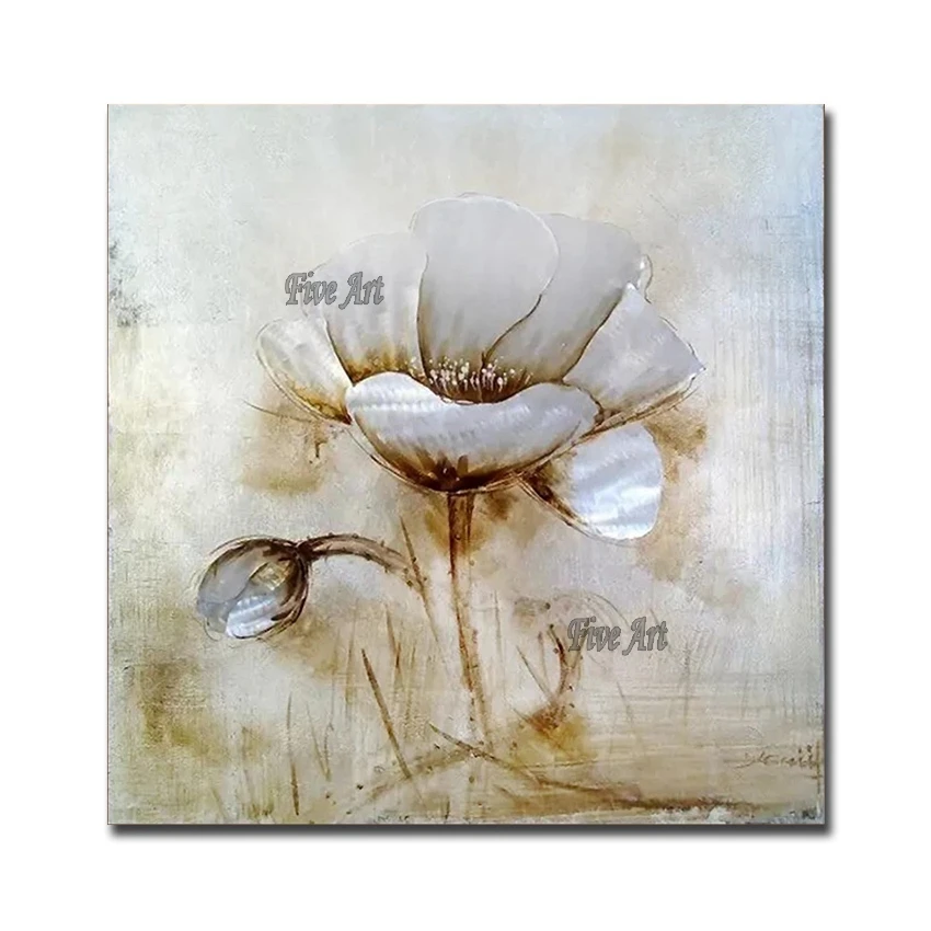 

Abstract Lotus Flower Art Oil Painting Canvas Wall Art Hand-painted New Abstract Free Shipping Floral Wall Decor Picture Artwork