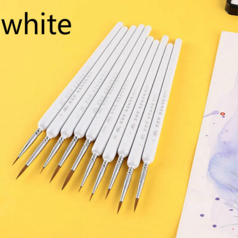 10 шт линия тонкая профессиональная ласка кисть для краски волос миниатюрные