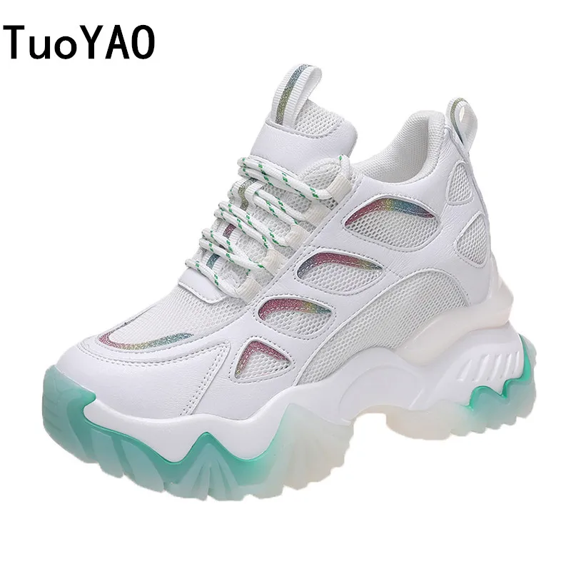 

Women Chunky Sneakers 2021 New Casual High Platform Shoes Wedge High Heel Thick Soled Outdoor Sports Casual Shoes Mujer Trainers