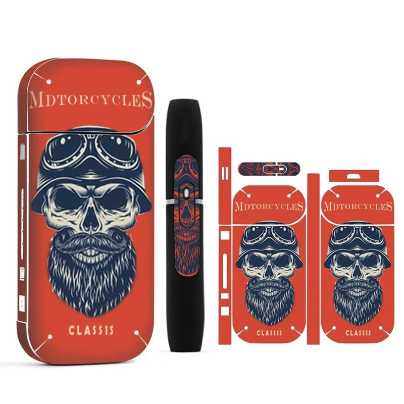 

For IQOS 2.4 Plus Cover Punk Skull Adhesive Printing Label Sticker Skin Universal Case Stylish Fall Resistant Stain Resistant