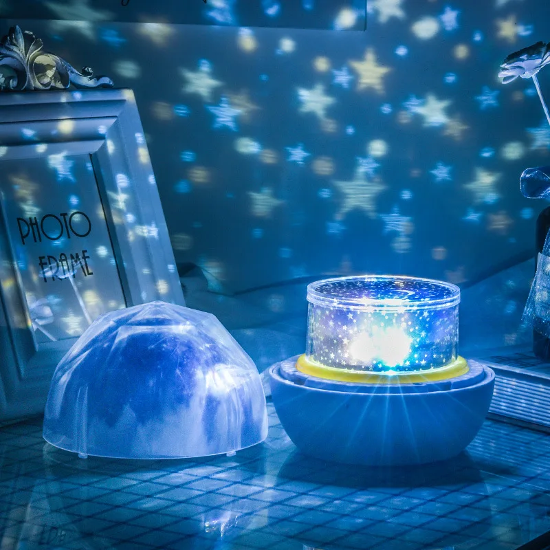 Светодиодный ночсветильник со звездами звездным небом проектор Luminaria Moon новинка