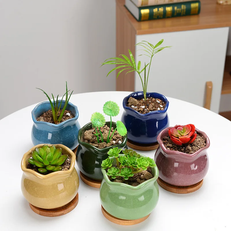 

Gardening Supplies Ice Cracked Planters Thickened Indoor Planters Landscape Sets Plants Home Decoration Outdoor Planters