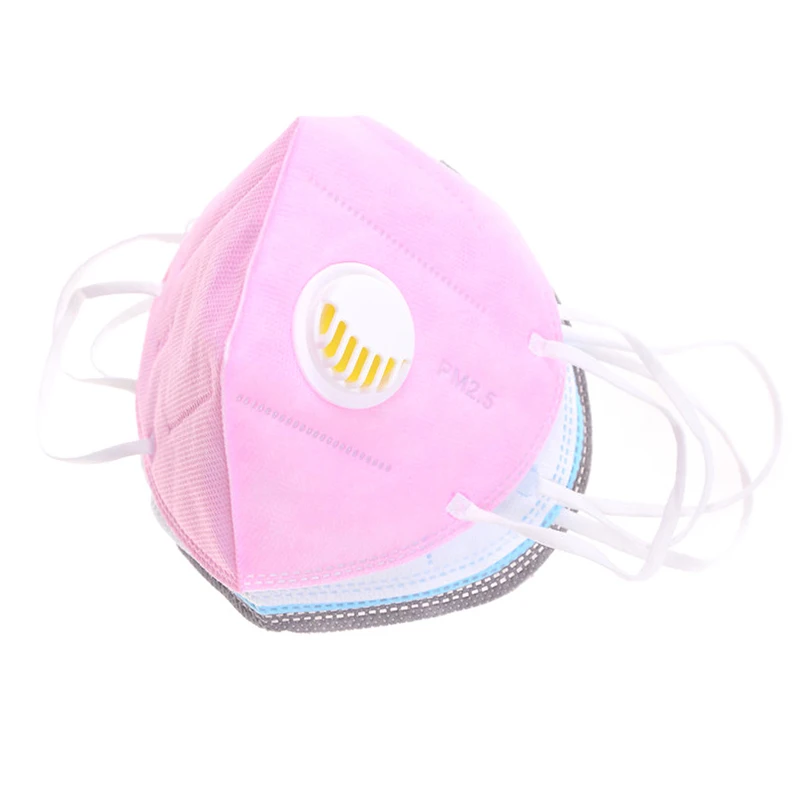 4 слоя одноразовая маска для лица Нетканая маска для лица Пылезащитная маска Ушная петля активированный уголь анти-туман специальная маска с дыхательным клапаном