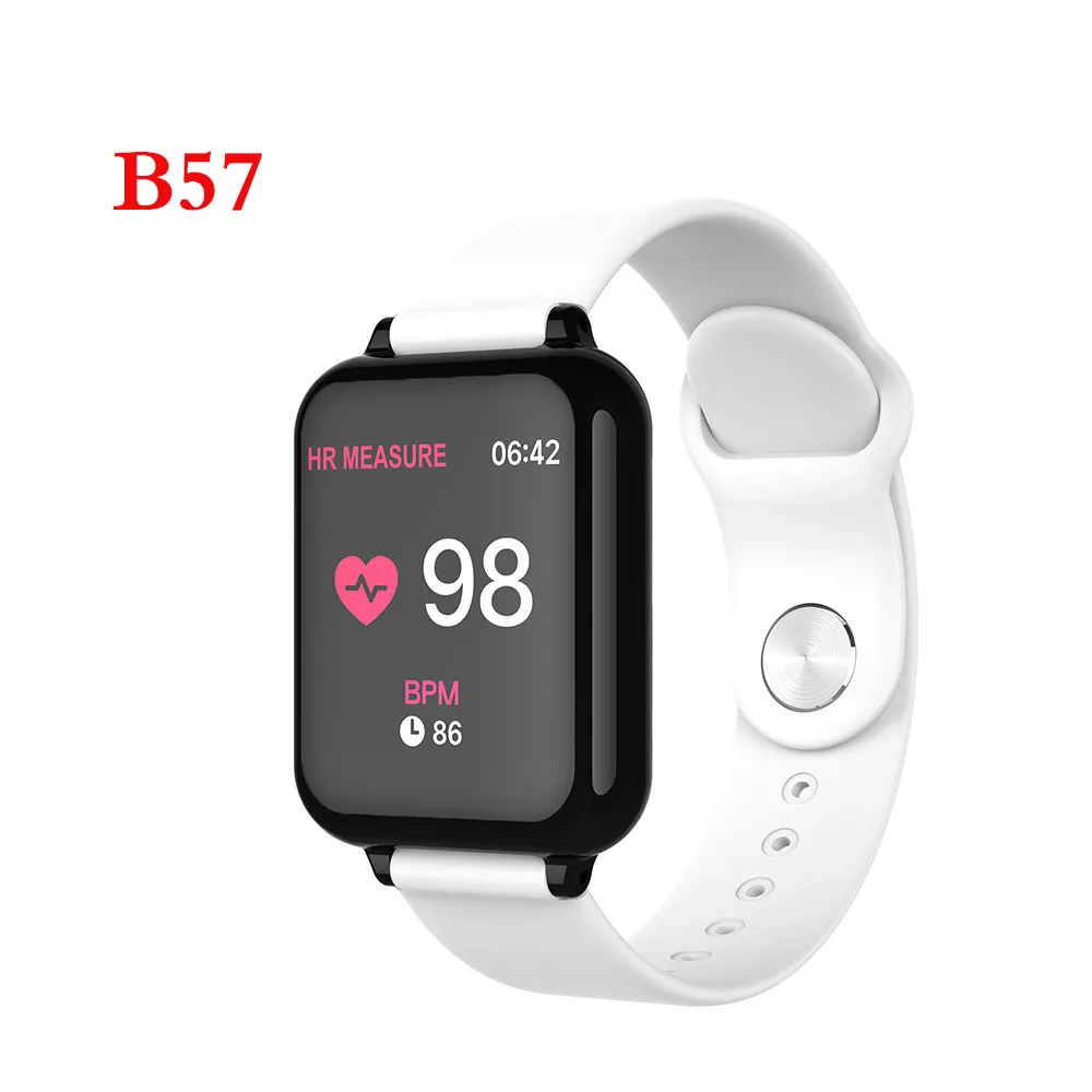 B57 Bluetooth Smartwatch спортивные часы B57 наручные часы для измерения артериального давления для мужчин и женщин водонепроницаемые часы Шагомер умный Браслет - Цвет: B57