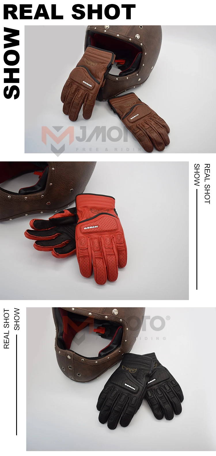 Кожаные Мотоциклетные Перчатки премиум-класса для мужчин защитные красные