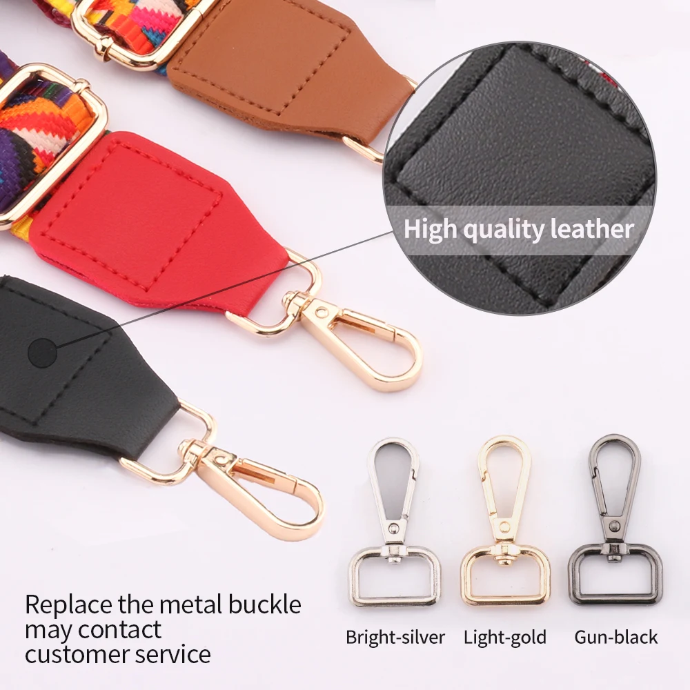 Nylon/Cotton Bag Strap Woman Handbag Wide Colored Straps for Crossbody Messenger Shoulder Bag Accessories Adjustable Straps