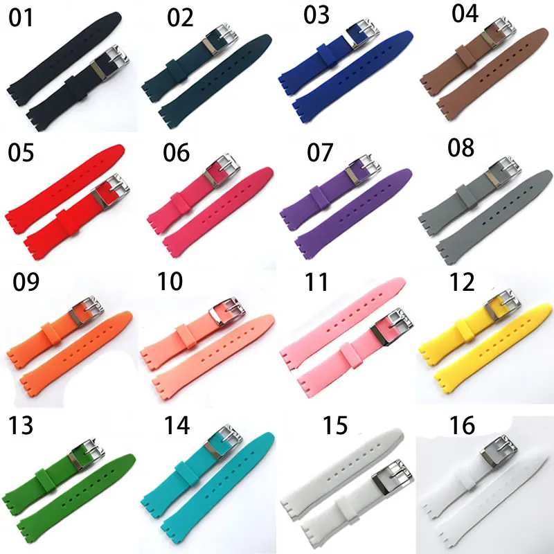 Ремешок для часов Jeathus swatch оригинальная цветная серия suow701 suob704 gb274 743 Мягкая