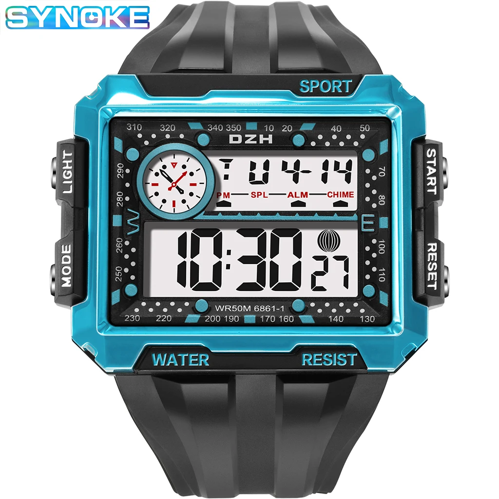 

SYNOKE Top Brand Outdoor Sport Men's Watches Multifunction Digital Watch 30m Waterproof Male Clock Chronograph Relogio Masculino