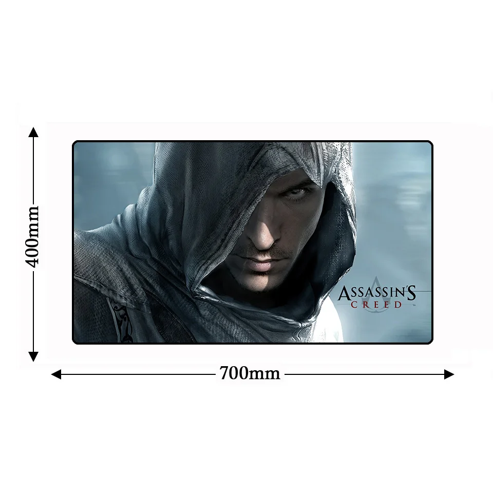 700*400 мм игровой Assassins Creed большой коврик для мыши против скольжения из натурального каучука для ноутбука Grande Gamer коврик для мыши ПК коврик для мыши