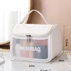 Полиуретановая Женская дорожная сумка для хранения туалетных принадлежностей, водонепроницаемая косметичка из ПВХ, портативная прозрачная косметичка, женская косметичка, 1 шт.