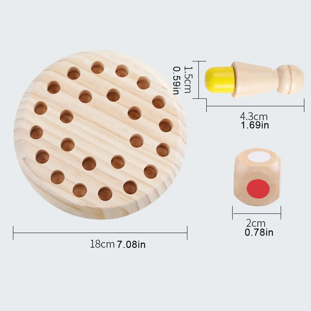 

Memory Match Stick Board Chess Game Neutral Wooden Early Educational Learning Puzzle Toy Kids Party Game