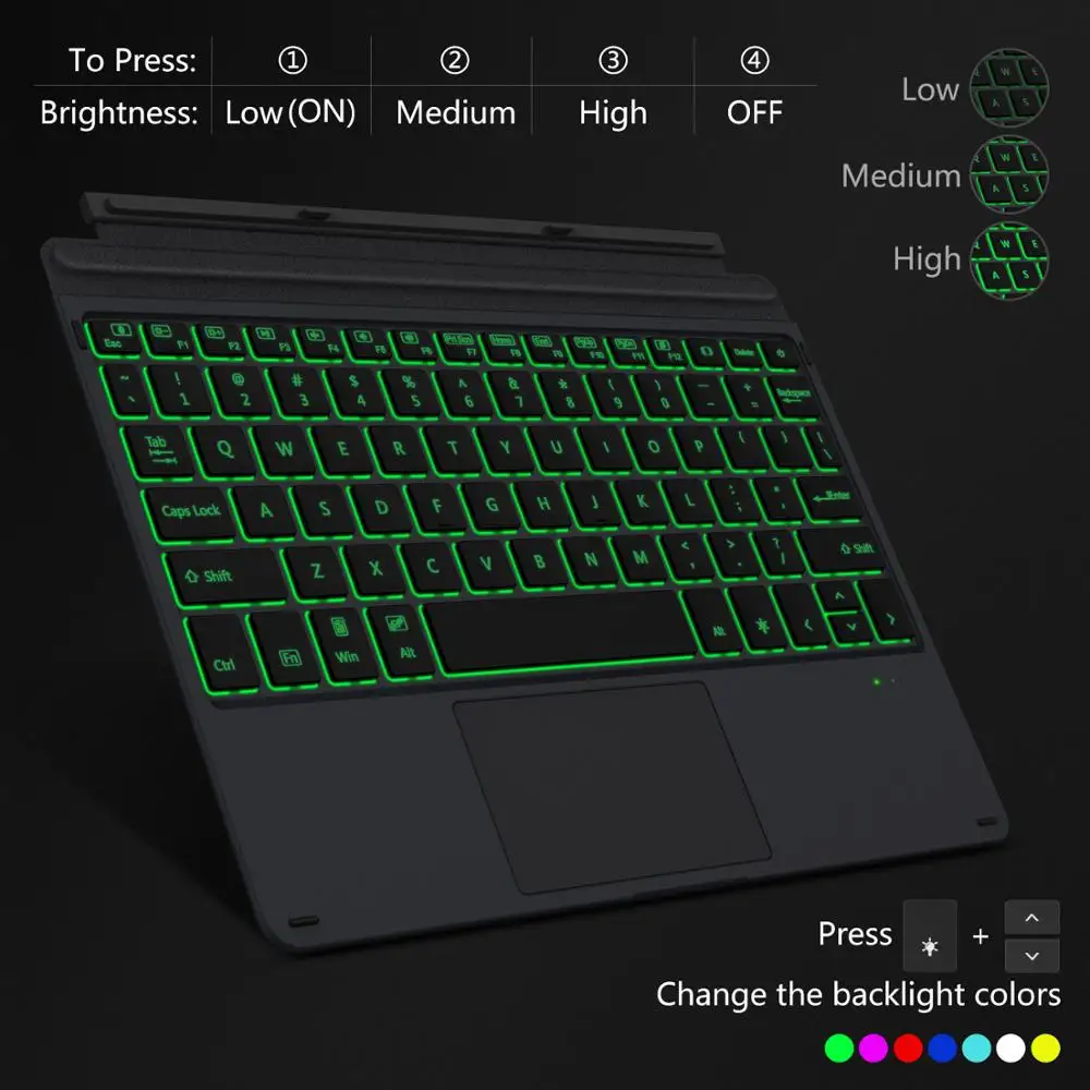 Чехол MoKo для Microsoft Surface Go тонкая беспроводная Bluetooth клавиатура с трекпадом 7
