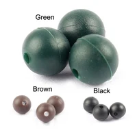 50pcsbag 8mm 2mm round soft rubber pearl carp fishing bean rig accessories rubber beads for protect knots rig components