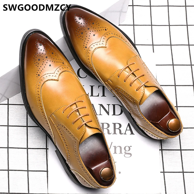 

Formal Shoes Men Classic Italian Brand Brogue Shoes Men Office Coiffeur Elegant Shoes For Men Wedding Dress Zapatos Oxford Hombr