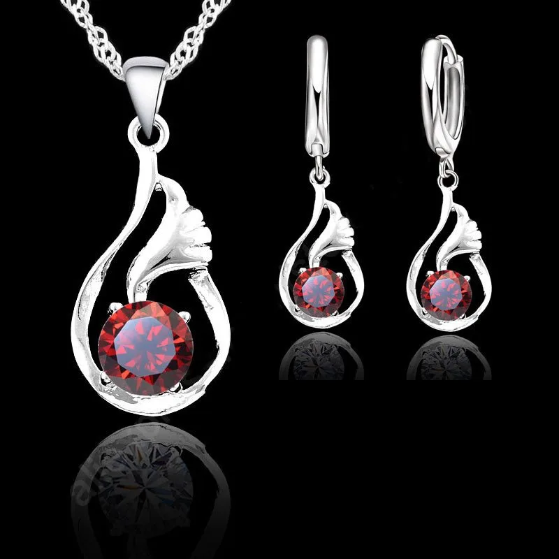 Серьги женские из серебра 925 пробы с фианитами | Украшения и аксессуары