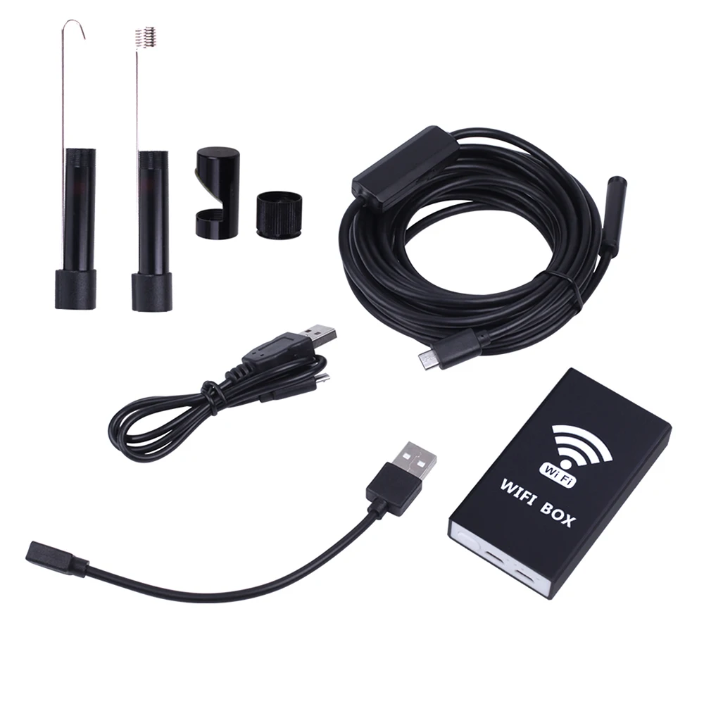 Беспроводной wifi эндоскоп камера IP68 водонепроницаемый осмотр мини 8 мм USB бороскоп