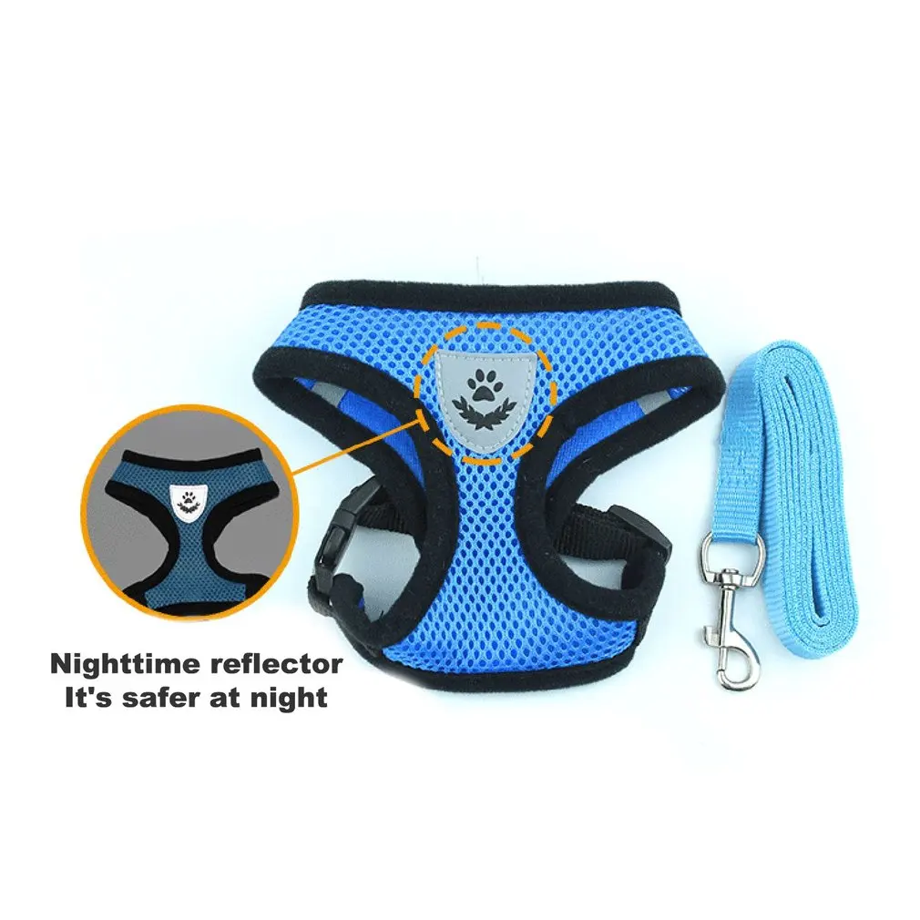 

Breathable Small Dog Pet Harness and Leash Set Puppy Cat Vest Harness Collar For Chihuahua small dog harness