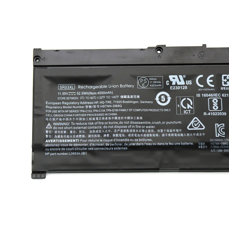 SR03XL Батарея для HP двумя способами Женские 15-CX 15-DC TPN-Q211 TPN-Q194 Q193 TPN-C133 TPN-C134 HSTNN-DB8Q
