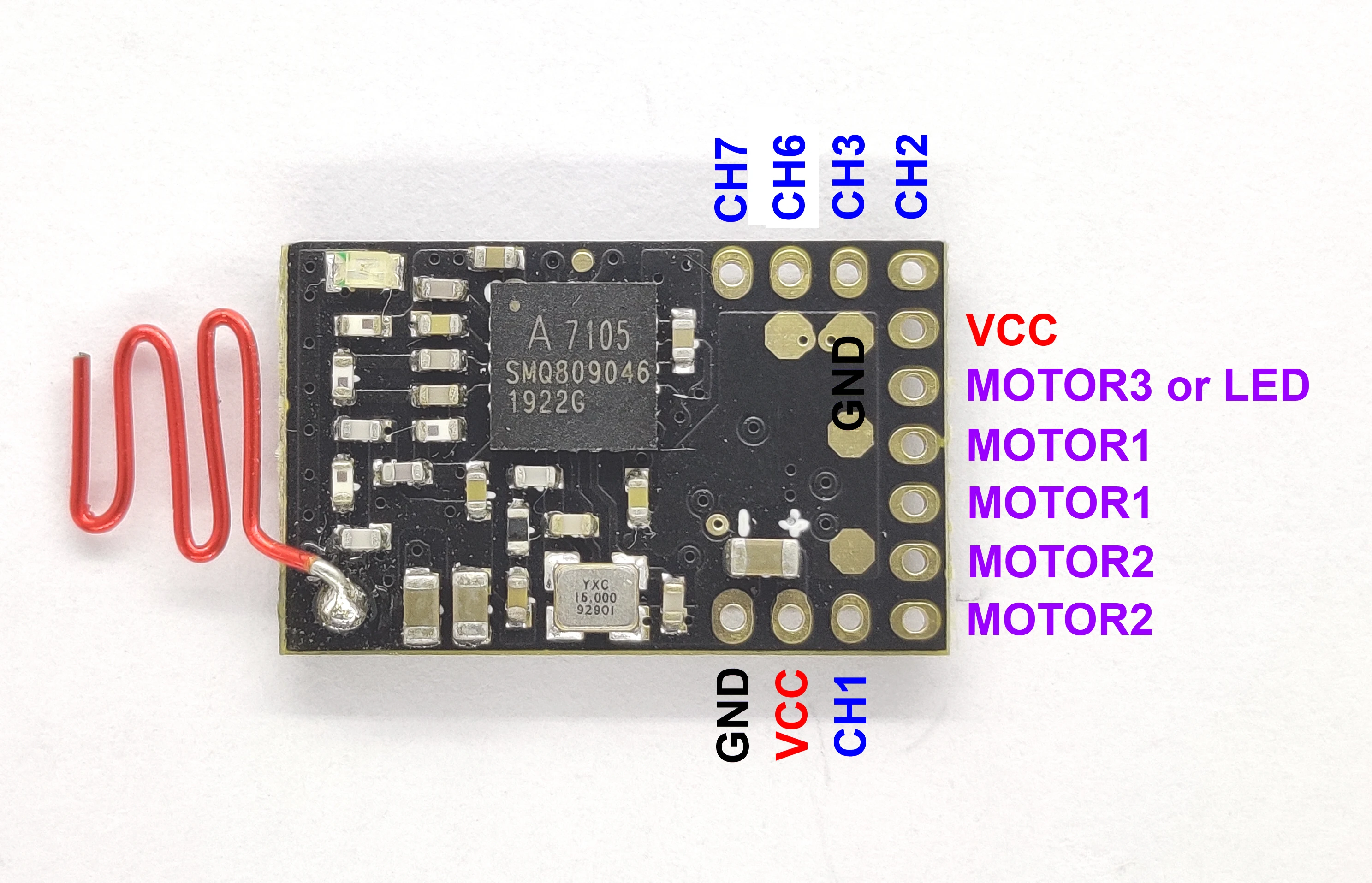 

DasMikro 2.4G 7CH Nano Receiver Integrated 2 Tank Mixed Bi-directional ESC Compatible FLYSKY AFHDS For RC Tank Car parts