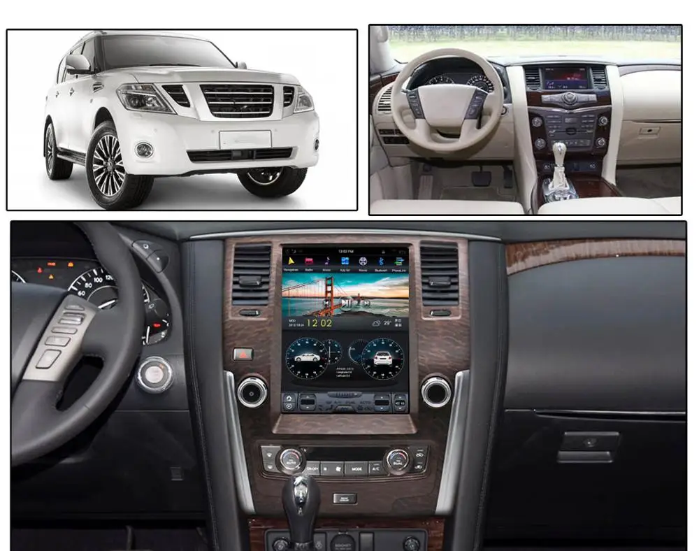 2 din Android для Nissan Patrol большой экран Автомобильный мультимедийный плеер GPS