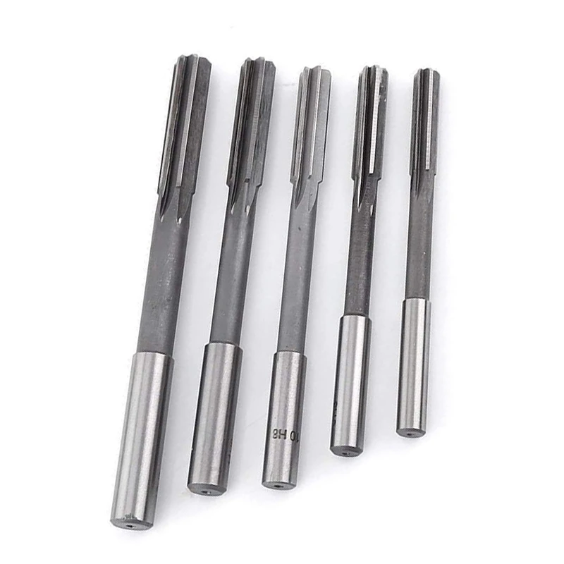 

BEST8 Pack Durable HSS Reamer Set 4 Flute Straight Router Straight Shank Milling Cutter Tool H8 Chucking Machine Reamer