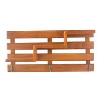 solid wood staircase hook wall shelf living room bedroom wall debris storage and finishing rack