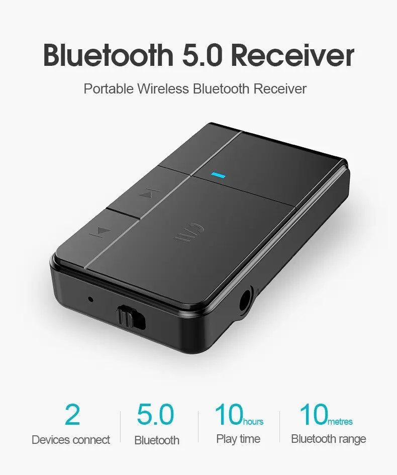 Автомобильный Bluetooth приемник AUX 3 5 мм Поддержка APTX для автомобильных наушников