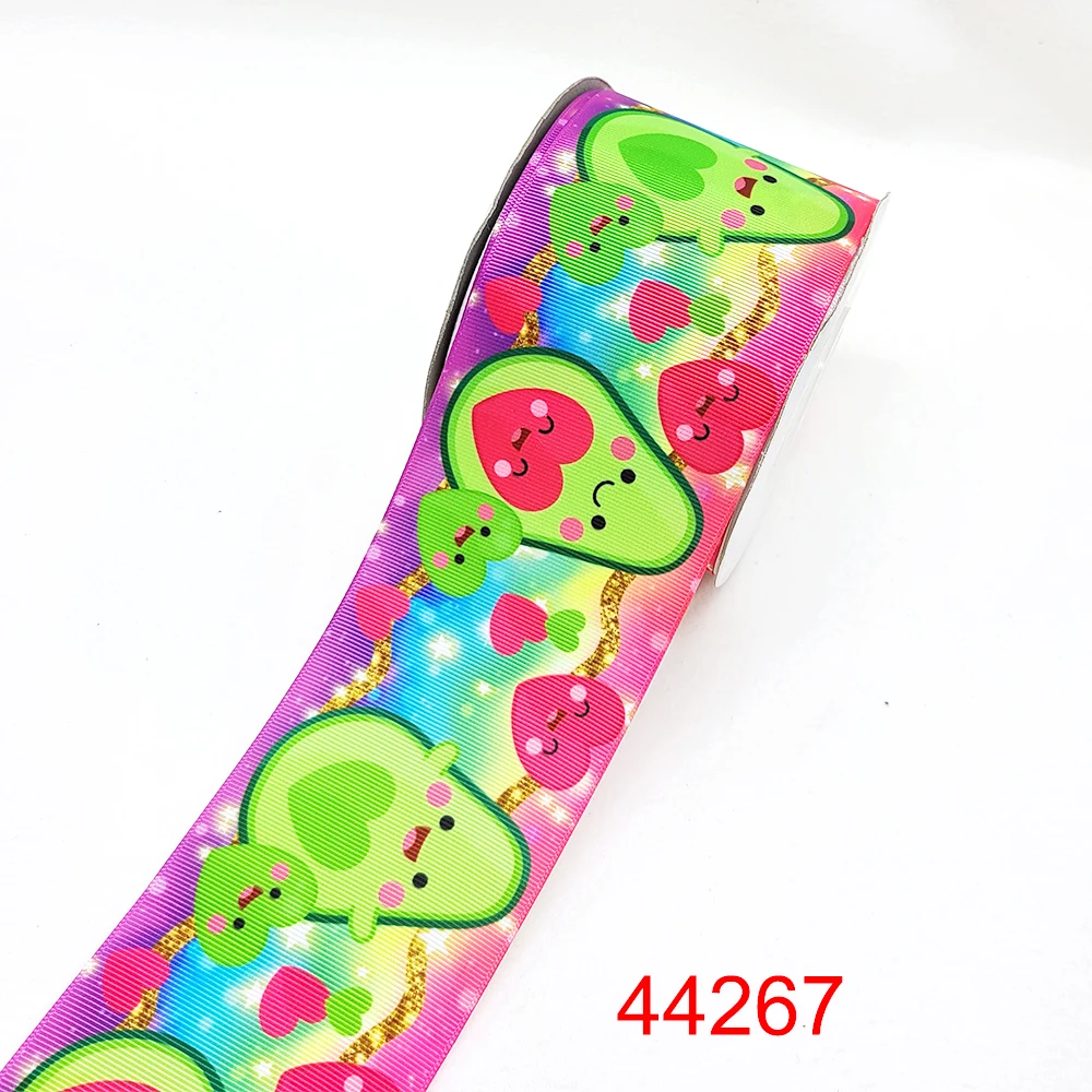 Товары для рукоделия корсажная лента с рисунком авокадо из мультфильма атласная