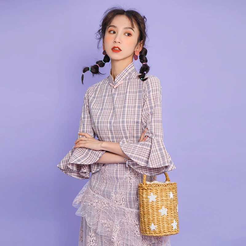 Элегантное китайское стильное улучшенное женское платье cheongsam с коротким рукавом и сеткой, женское классическое восточное платье aodai