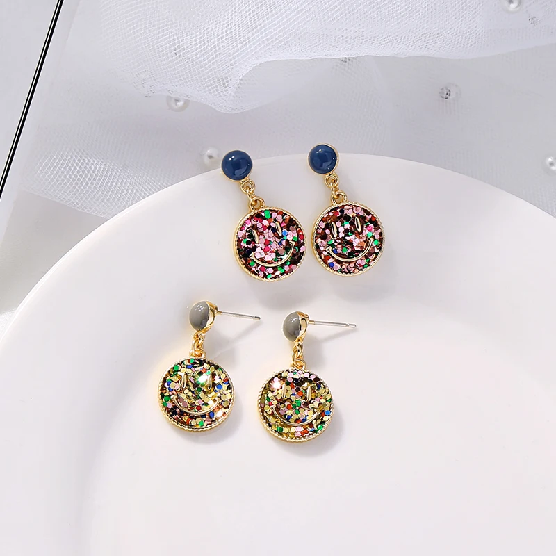 Женские серьги подвески с блестками 2 цвета|Серьги-подвески| |