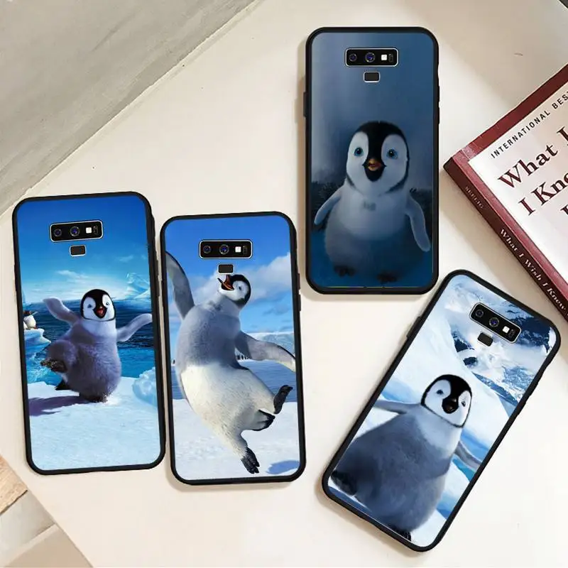 

happy feet cute snow lovely animal Phone Case For Samsung A50 A51 A71 A20E A20S S10 S20 S21 S30 Plus ultra 5G M11 funda cover