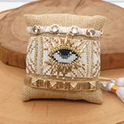 Женский браслет Go2boho, браслеты со сглаза Miyuki, ювелирные изделия ручной работы, ювелирные изделия для панков, браслеты с кисточками