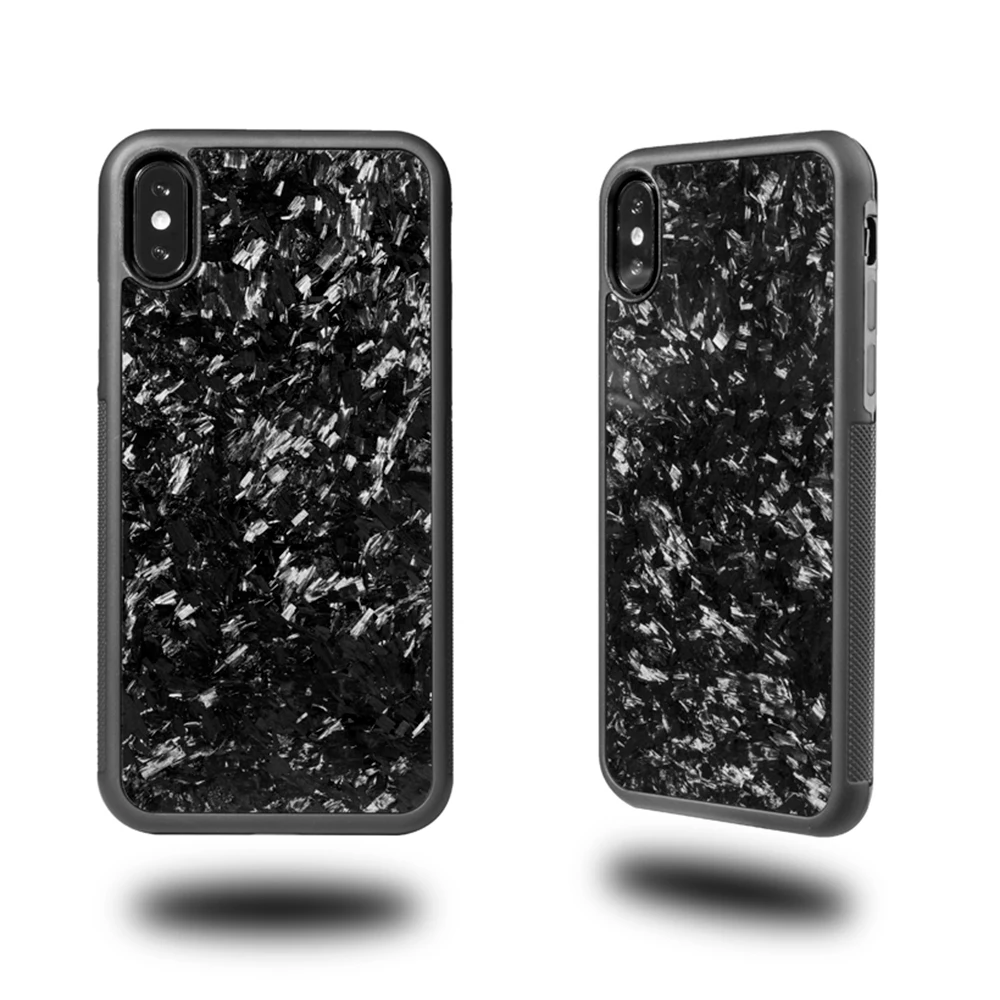 Противоскользящий чехол из настоящего кованого углеродного волокна для iPhone X XS XR с мягким TPU для iPhone 7 8 7 Plus 8 Plus Xs max чехол