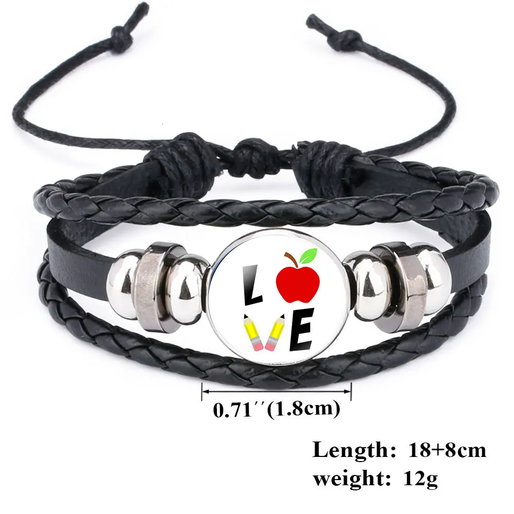 Супер браслеты из кожи для учителя ручная работа Воловья кожа плетеные новый