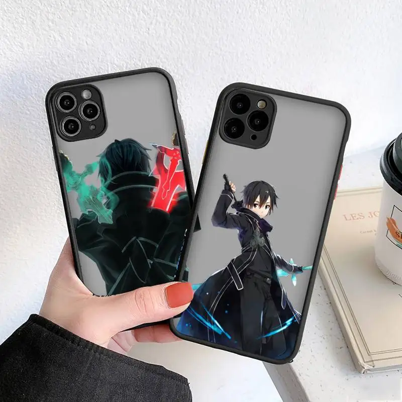 

Sword Art Online SAO Phone Case For iphone 12 11 8 7 plus mini x xs xr pro max matte transparent cover