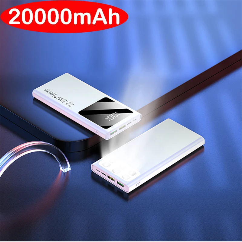 

20000mAh Power Bank 22.5W PD Fast Charging Poverbank Portable External Battery Charger Powerbank 20000 mAh for Xiaomi Mi iPhone