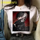 Женская футболка, Токийский Гуль, уличная одежда, канеки Кен Харадзюку, новая японская аниме мультяшная футболка, летняя Готическая футболка, женские топы, футболка