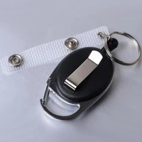 500pcs practical retractable pull badge lanyard name tag card badge holder reels recoil belt key ring chain clips gifts sn3775