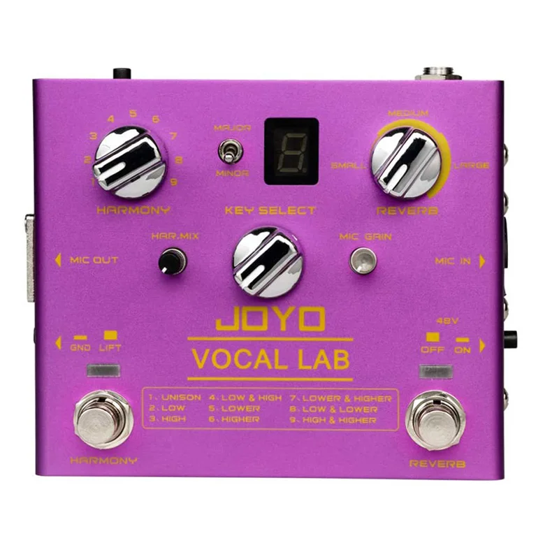 JOYO R-16 Vocal Lab Harmony 9 Multi Effects Specially Designed for Singing Fit with Dynamic Microphone | Спорт и развлечения