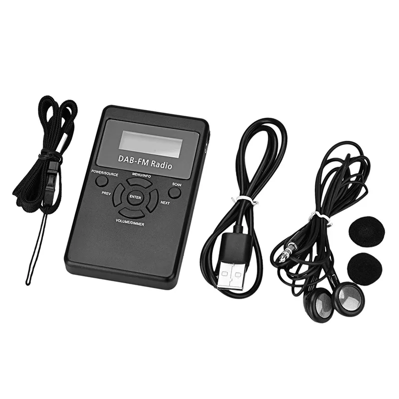 Мини Портативный DAB цифровой радио + FM двухдиапазонный приемник встроенный