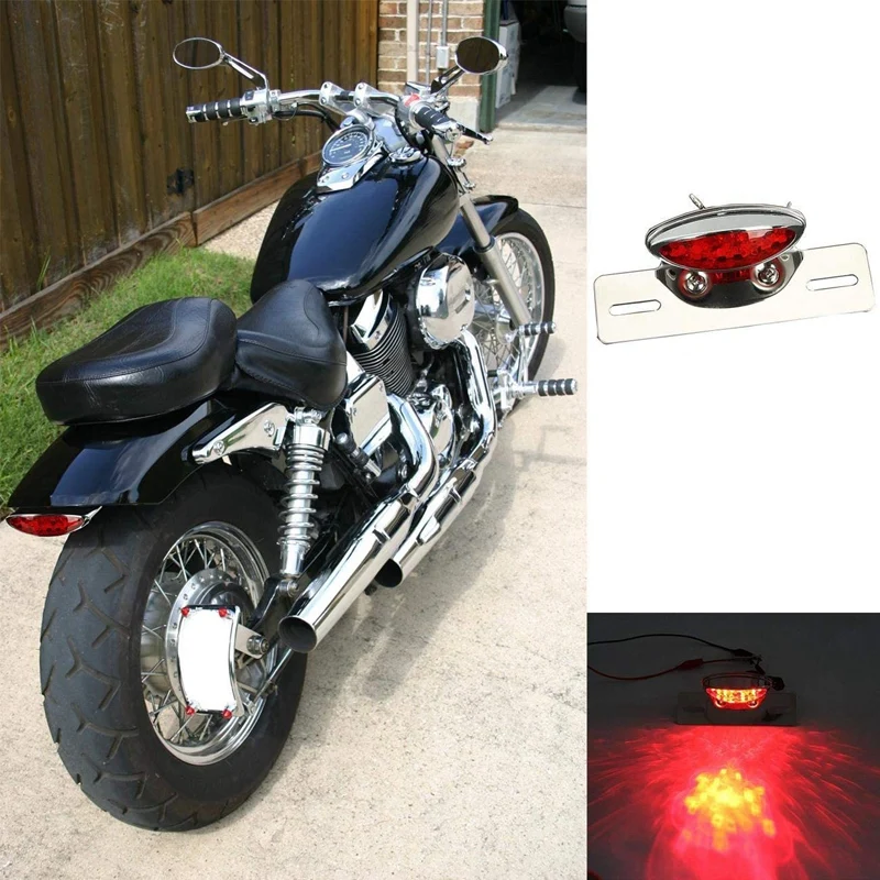 Задний фонарь для мотоцикла с держателем номерного знака Honda Suzuki Kawasaki Yamaha Bobber Chopper