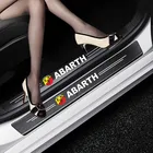 4 шт., наклейки на порог автомобильной двери из углеродного волокна для Abarth 124 500 Grande Punto Spider 500C 595C 695C Evo 595 685