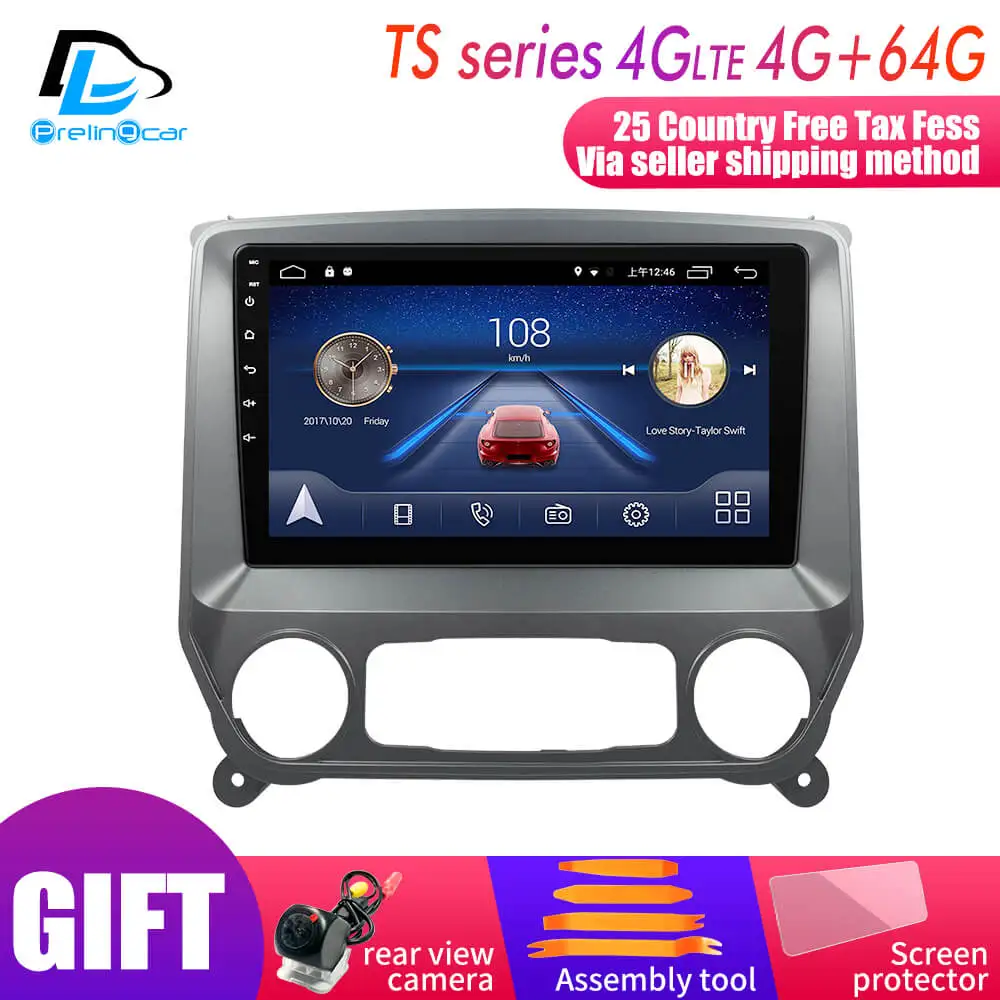 Android 9,0 автомобильный DVD gps стерео аудио навигационная система для Chevrolet Silverado GMC sierra- лет радио плеер