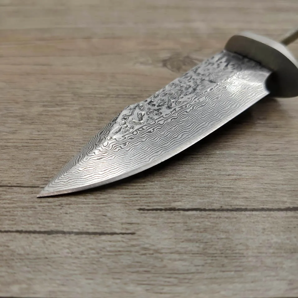 DIY VG10 Дамасская сталь ковка шаблон стальной прямой нож с фиксированным лезвием заготовка diy полуфабрикат нож заготовки стали