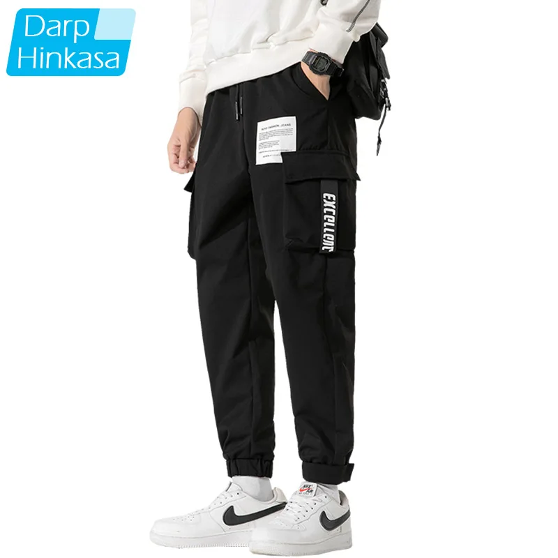 

2021 Spring Black Harem Pants Men Casual Loose Joggers Sweat Trousers Men Streetwear Harajuku Hip Hop Pants Men